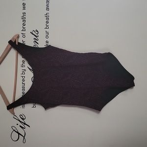 ZARA Sleeveless burgundy body suit. Size L